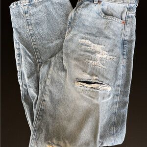 Garage Women's Distressed Light Blue Jeans